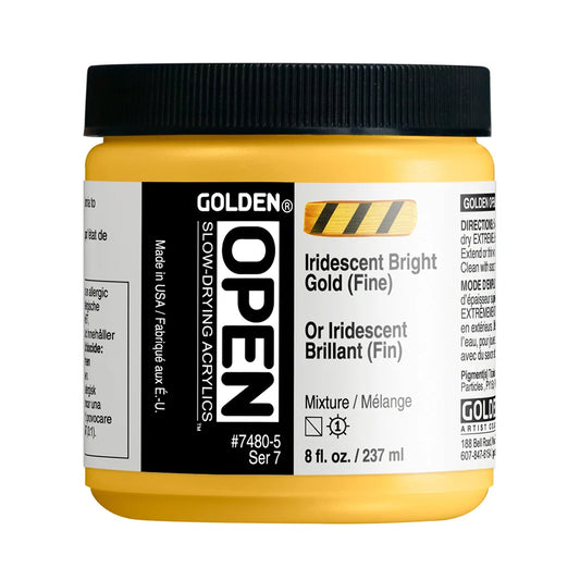 Golden Open Acrylics 237ml Series 7 Iridescent Bright Gold (Fine)