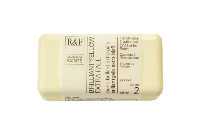 R&F Encaustic Wax Paint 40ml Brilliant Yellow Extra Pale