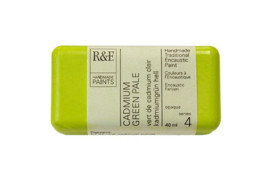 R&F Encaustic Wax Paint 40ml Cadmium Green Pale