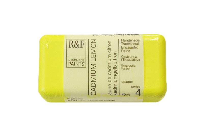 R&F Encaustic Wax Paint 40ml Cadmium Lemon