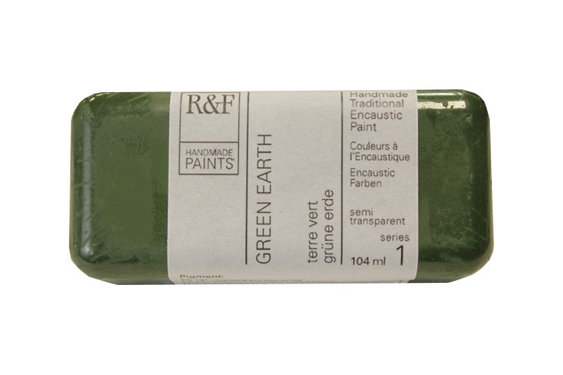 R&F Encaustic Wax Paint 104ml Green Earth