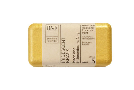 R&F Encaustic Wax Paint 40ml Iridescent Brass