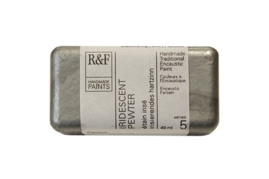 R&F Encaustic Wax Paint 40ml Iridescent Pewter