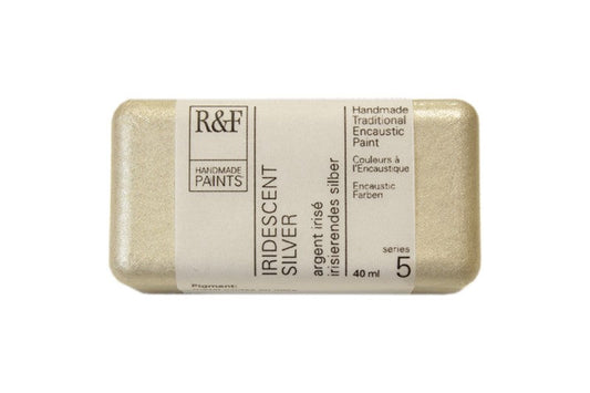 R&F Encaustic Wax Paint 40ml Iridescent Silver