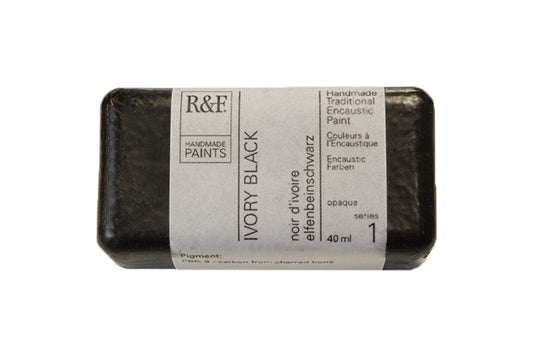 R&F Encaustic Wax Paint 40ml Ivory Black