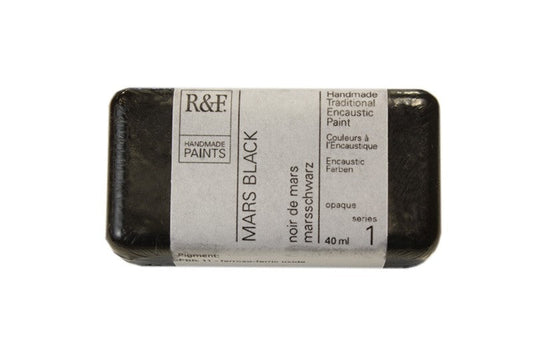 R&F Encaustic Wax Paint 40ml Mars Black