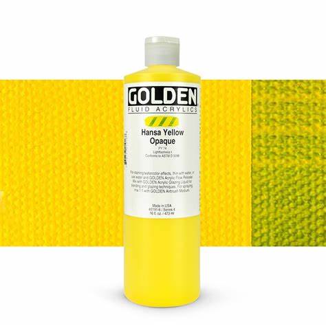 Golden Fluid Acrylic 473ml Series 4 Hansa Yellow Opaque