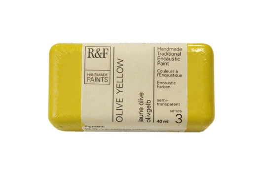 R&F Encaustic Wax Paint 40ml Olive Yellow