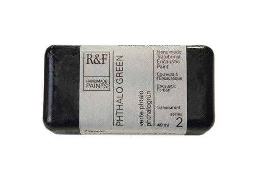 R&F Encaustic Wax Paint 40ml Phthalo Green