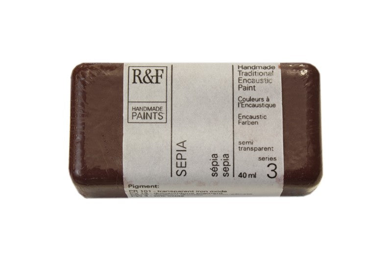 R&F Encaustic Wax Paint 40ml Sepia