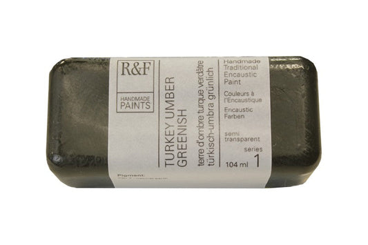 R&F Encaustic Wax Paint 104ml Turkey Umber Greenish