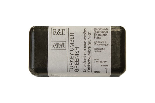 R&F Encaustic Wax Paint 40ml Turkey Umber Greenish