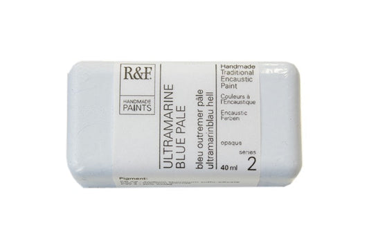 R&F Encaustic Wax Paint 40ml Ultramarine Blue Pale