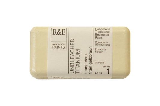 R&F Encaustic Wax Paint 40ml Unbleached Titanium