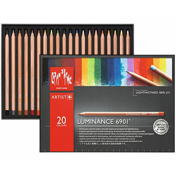 Caran d'Ache Luminance Pencils Set 20 - theartshop.com.au