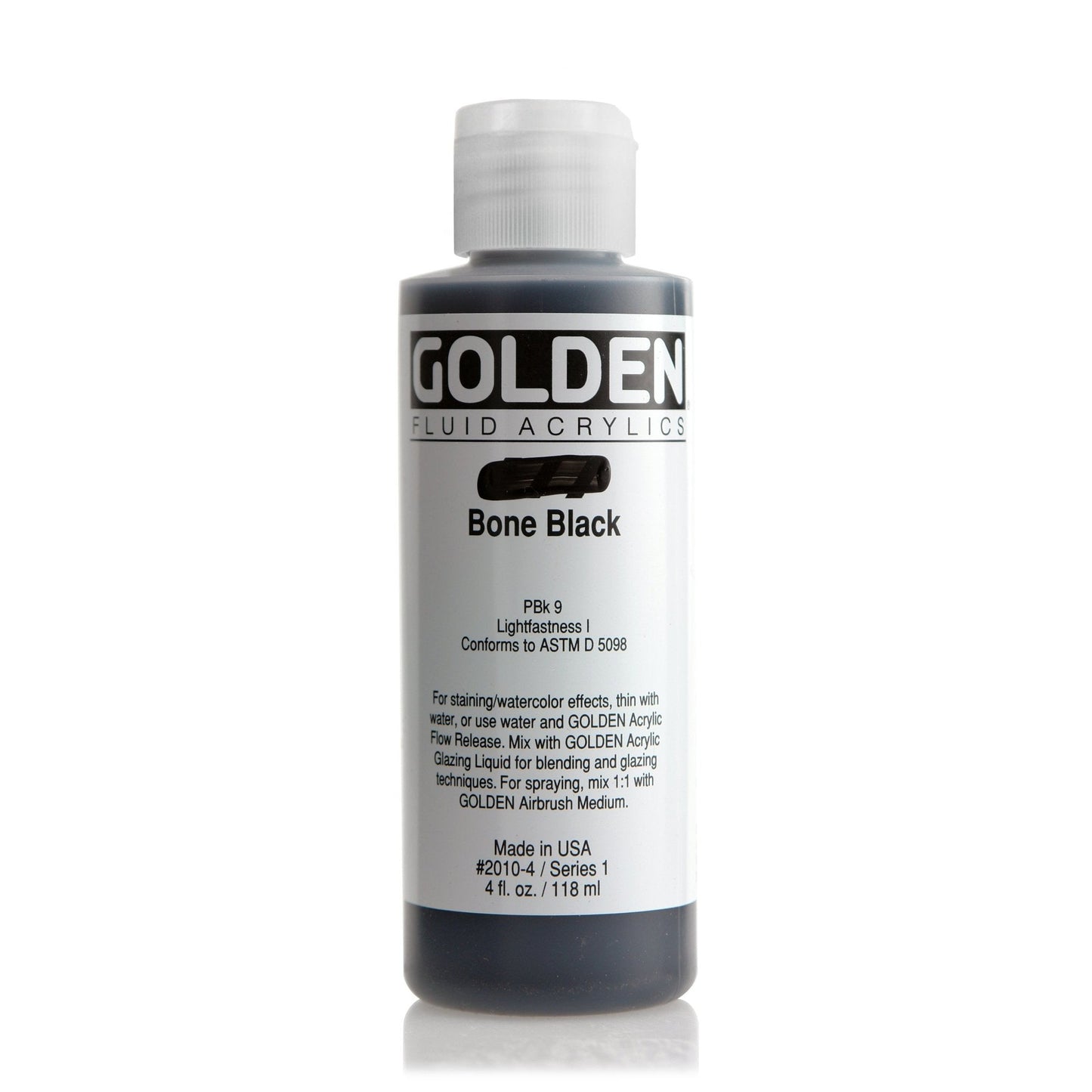 Golden Fluid Acrylic 118ml Bone Black - theartshop.com.au