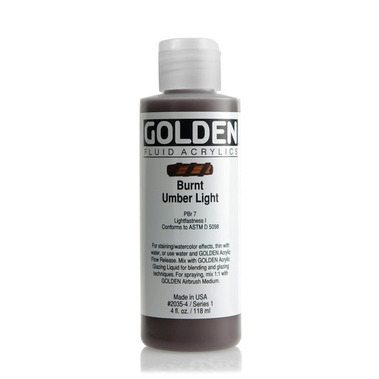 Golden Fluid Acrylic 118ml Burnt Umber Light - theartshop.com.au