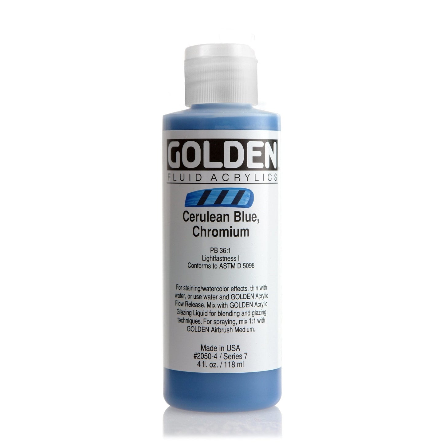 Golden Fluid Acrylic 118ml Cerulean Blue Chromium - theartshop.com.au