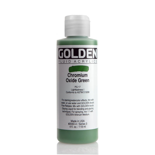 Golden Fluid Acrylic 118ml Chromium Oxide Green - theartshop.com.au