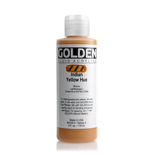 Golden Fluid Acrylic 118ml Indian Yellow Hue - theartshop.com.au