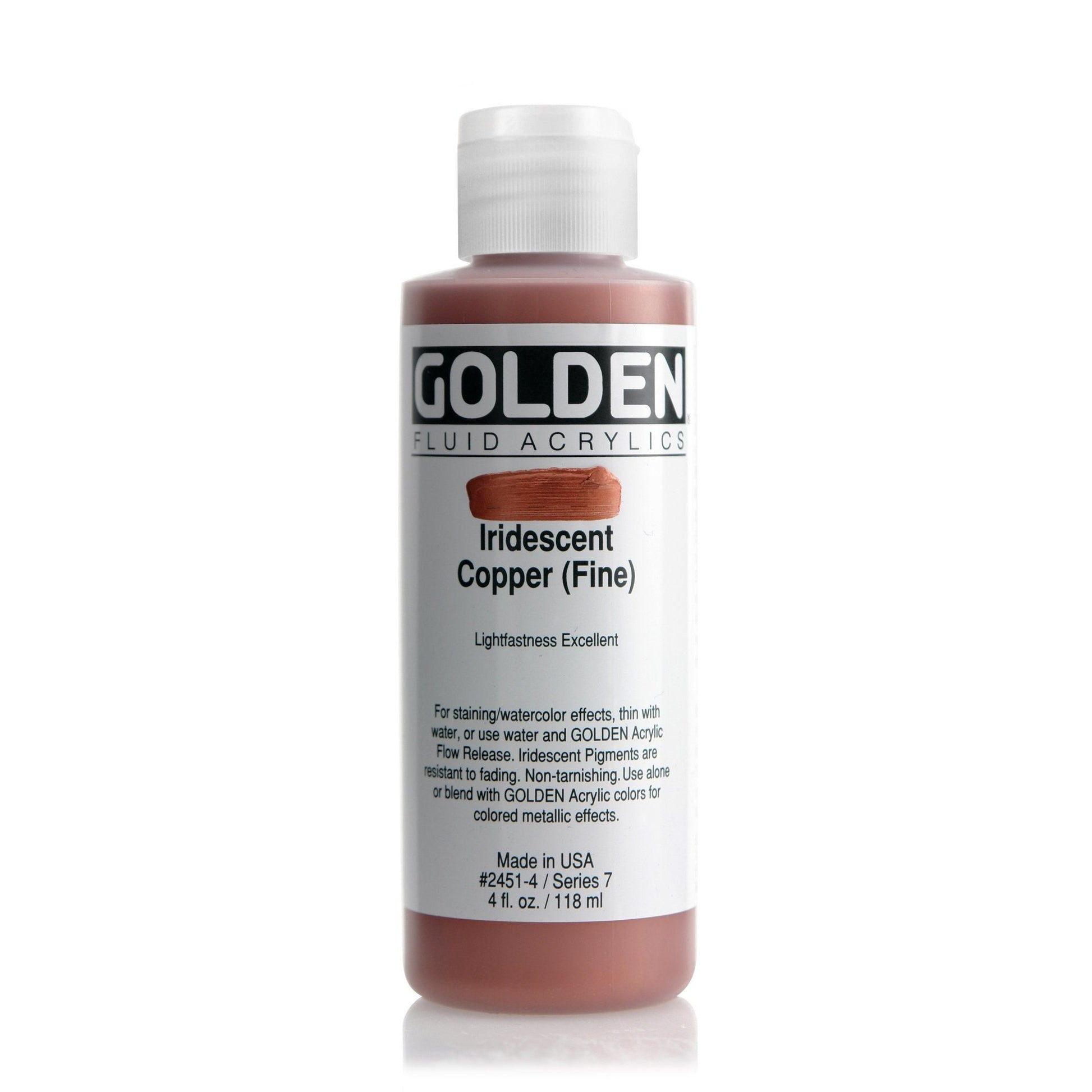 Golden Fluid Acrylic 118ml Iridescent Copper (fine) - theartshop.com.au