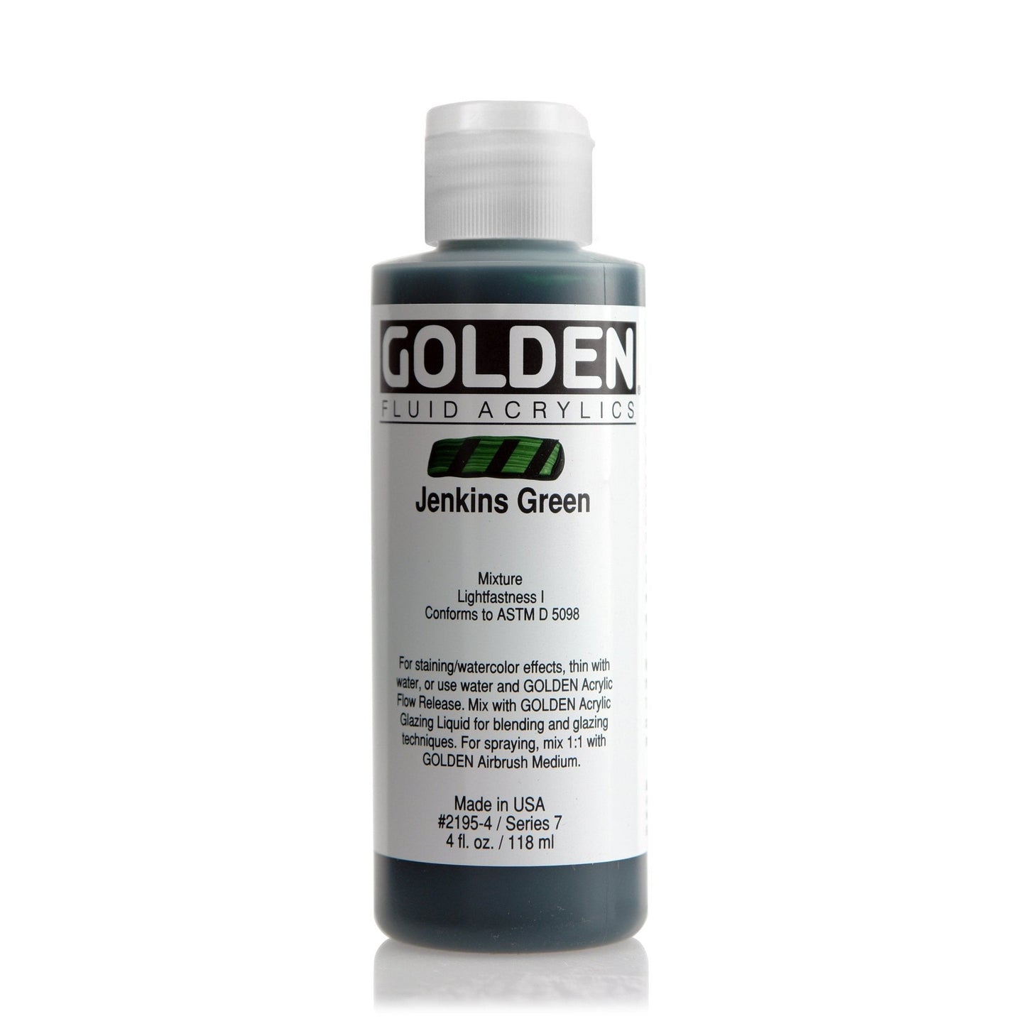 Golden Fluid Acrylic 118ml Jenkins Green - theartshop.com.au