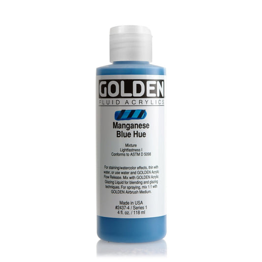 Golden Fluid Acrylic 118ml Manganese Blue Hue - theartshop.com.au