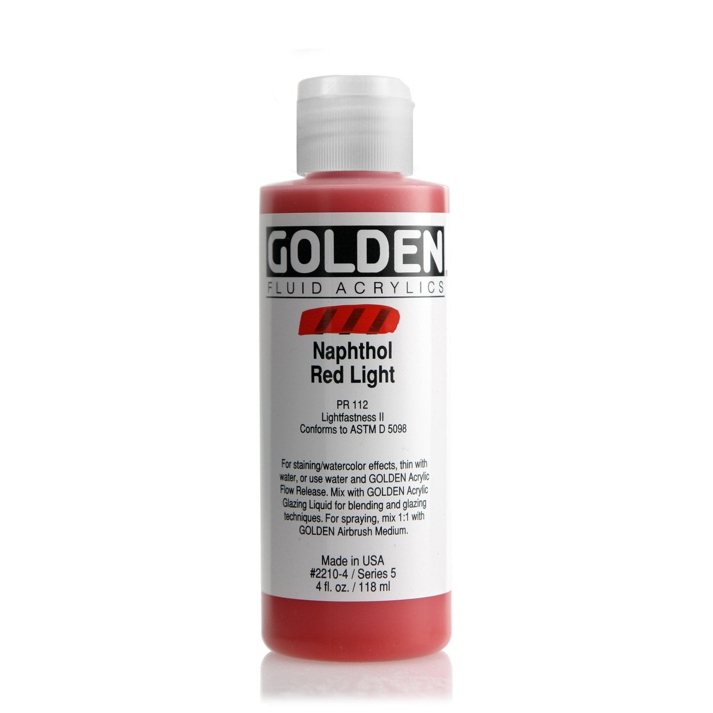 Golden Fluid Acrylic 118ml Napthol Red Light - theartshop.com.au