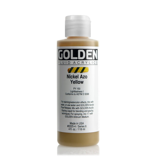 Golden Fluid Acrylic 118ml Nickel Azo Yellow - theartshop.com.au