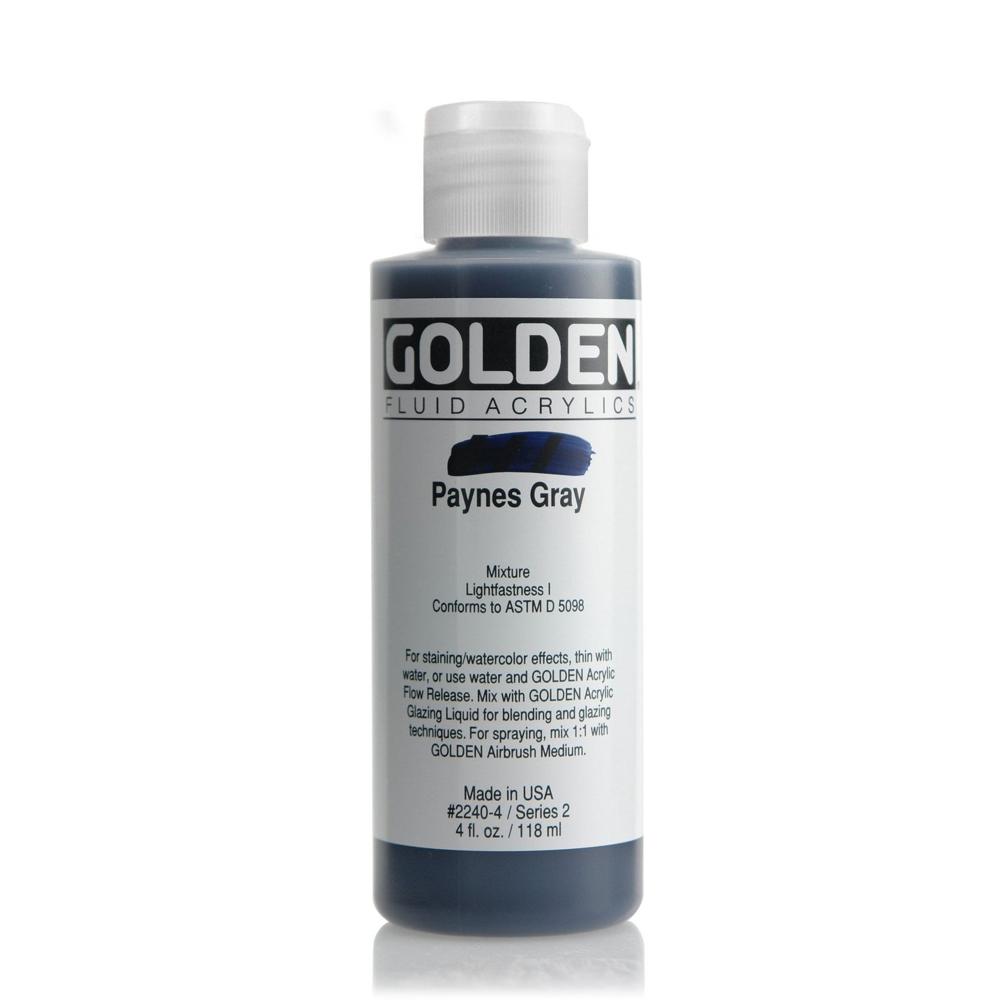 Golden Fluid Acrylic 118ml Paynes Gray - theartshop.com.au