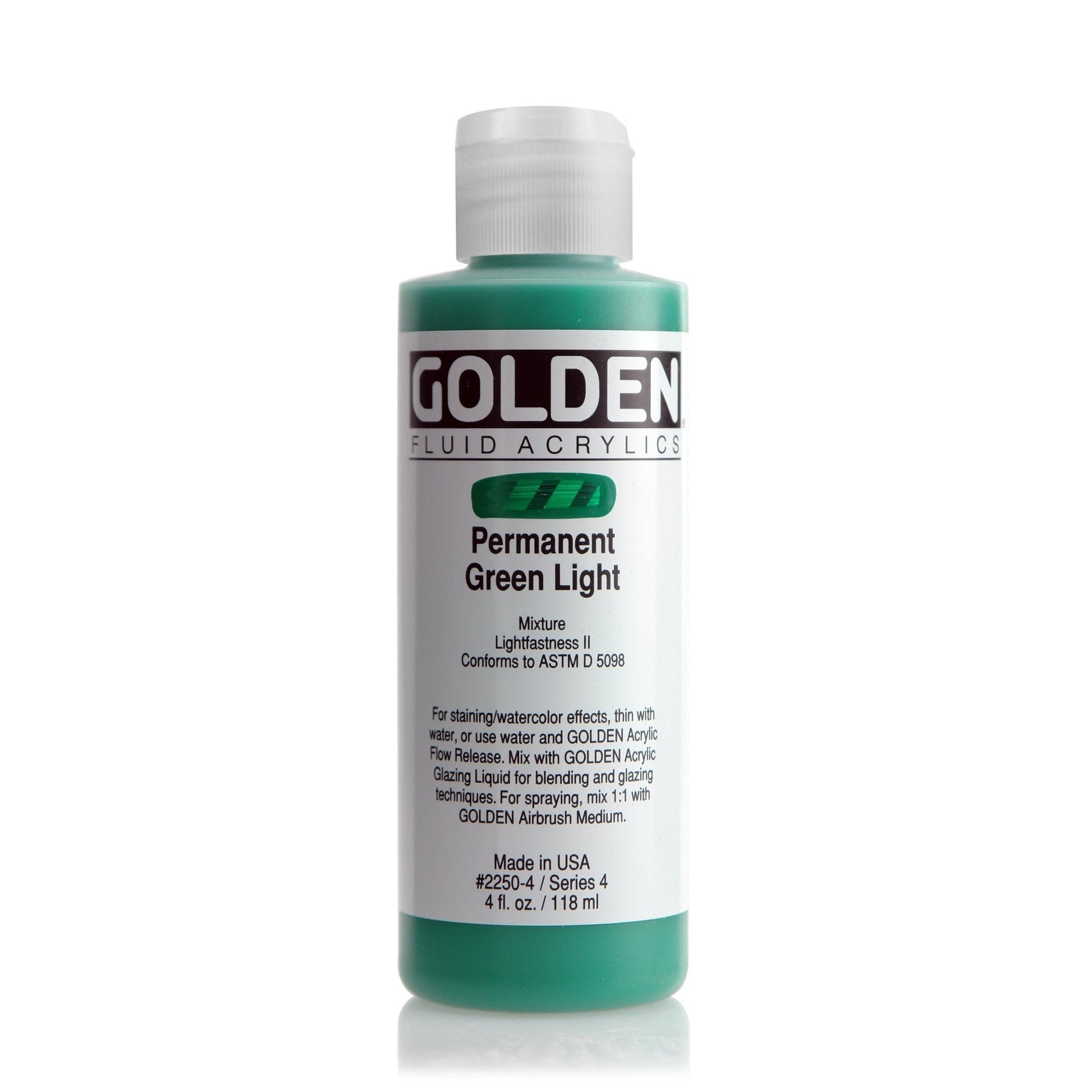 Golden Fluid Acrylic 118ml Permanent Green Light - theartshop.com.au