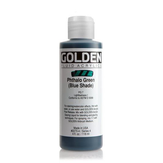 Golden Fluid Acrylic 118ml Phthalo Green Blue Shade - theartshop.com.au