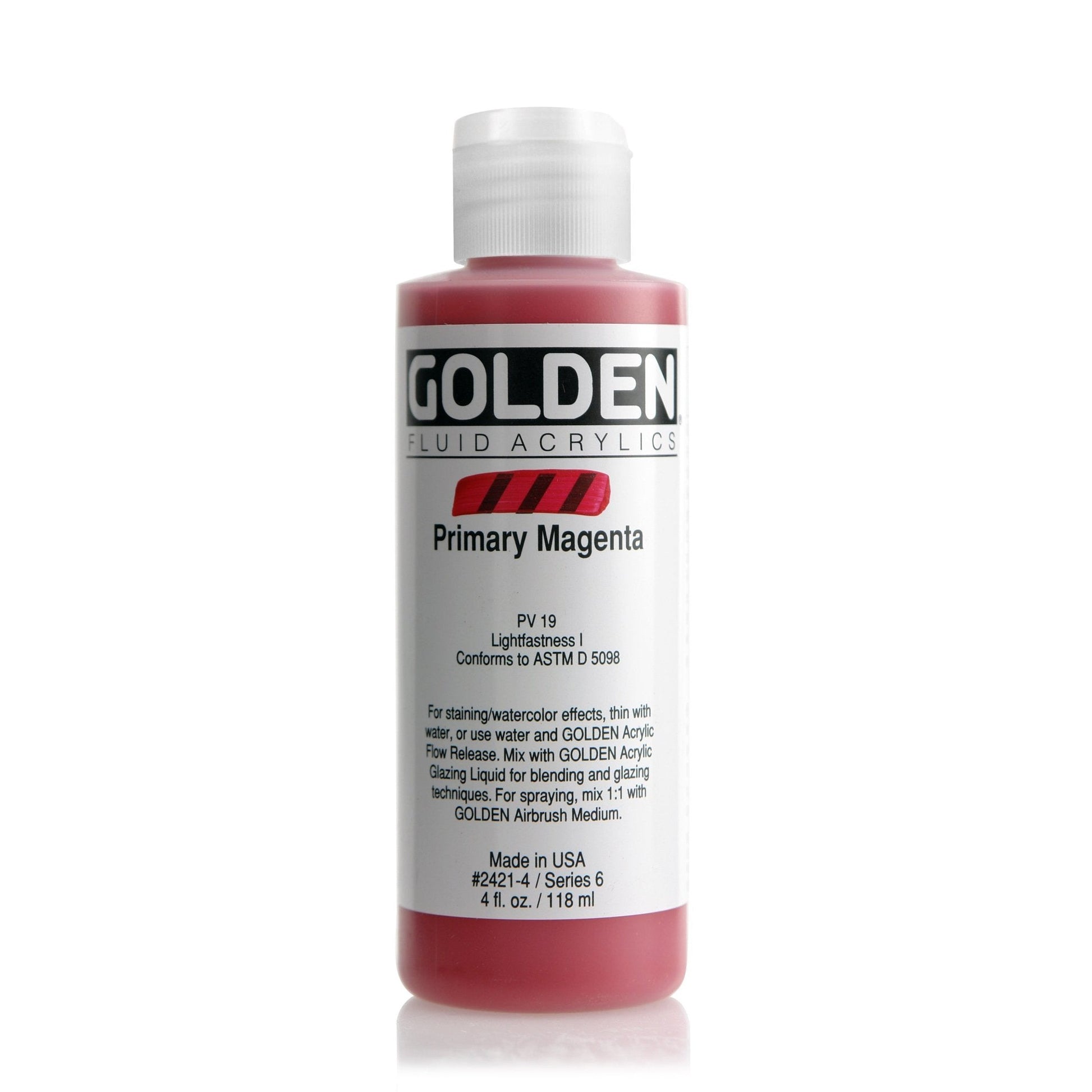 Golden Fluid Acrylic 118ml Primary Magenta - theartshop.com.au