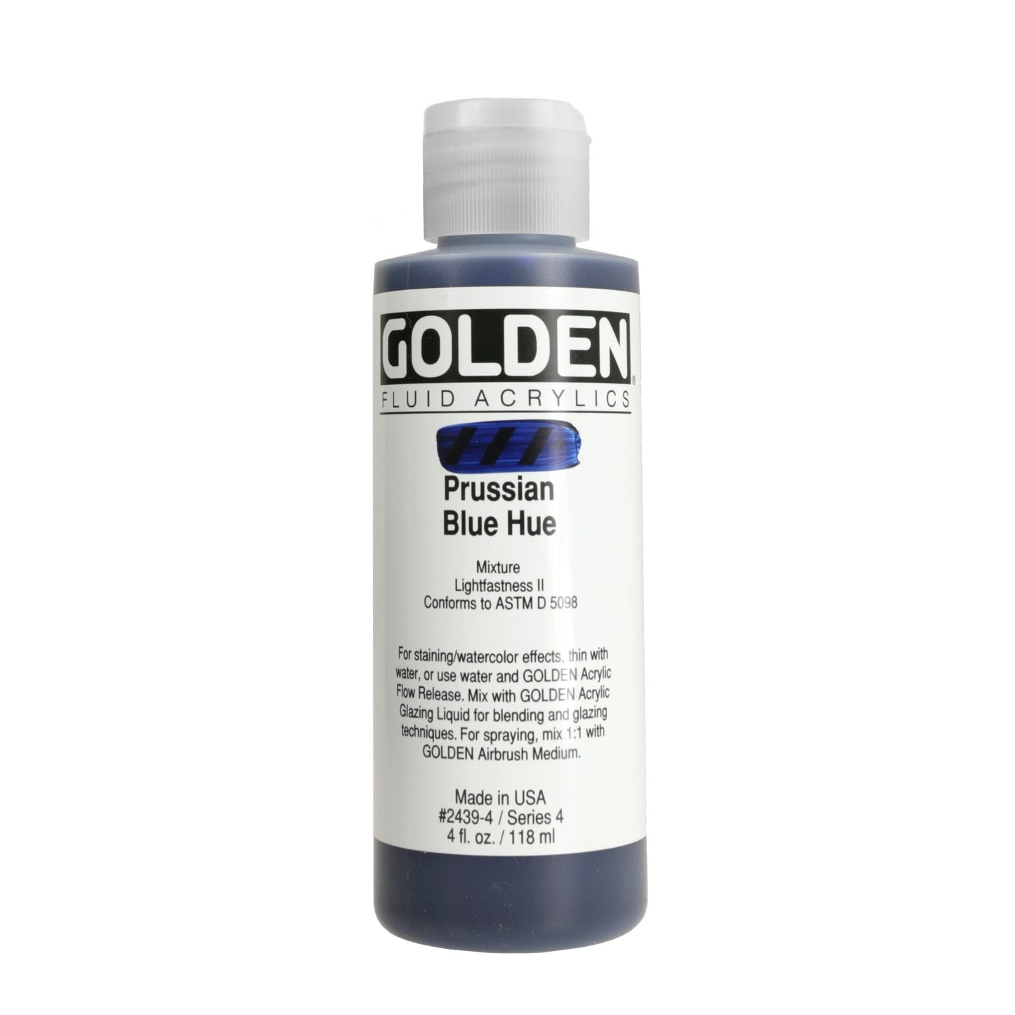 Golden Fluid Acrylic 118ml Prussian Blue Hue - theartshop.com.au