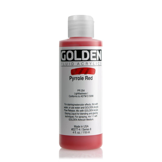 Golden Fluid Acrylic 118ml Pyrrole Red - theartshop.com.au