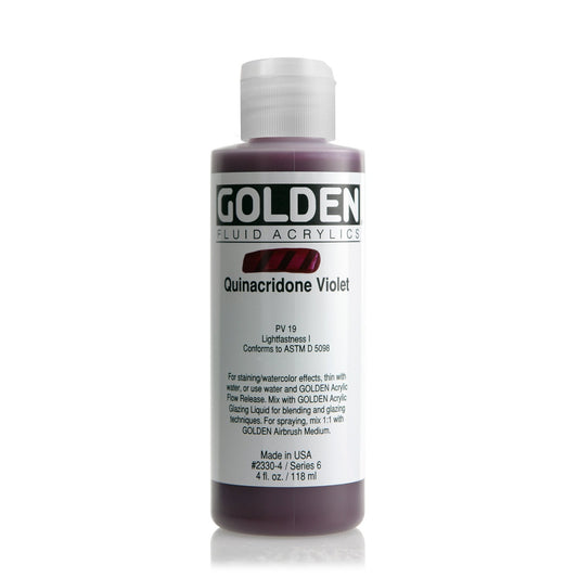 Golden Fluid Acrylic 118ml Quinacrdione Violet - theartshop.com.au