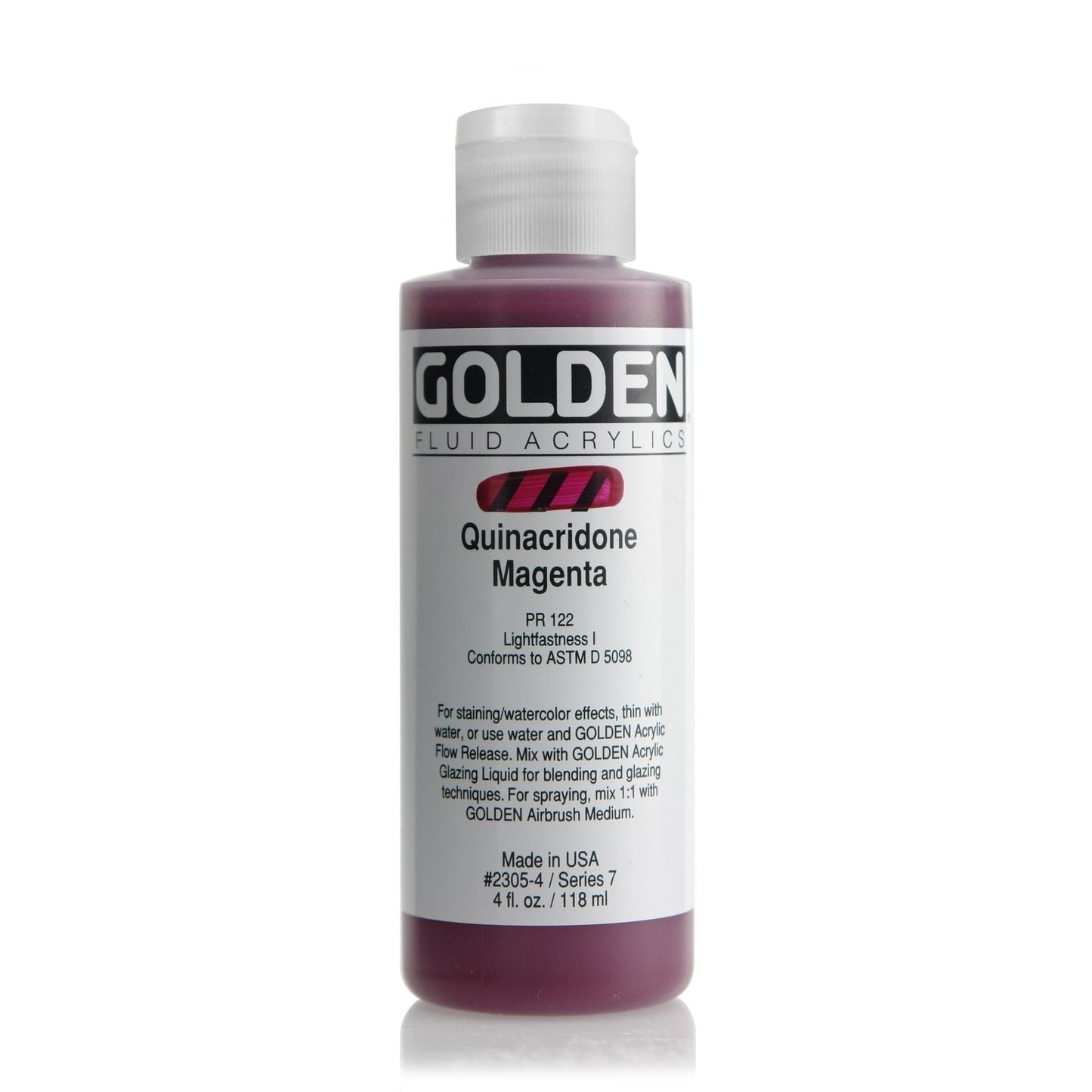 Golden Fluid Acrylic 118ml Quinacridone Magenta - theartshop.com.au