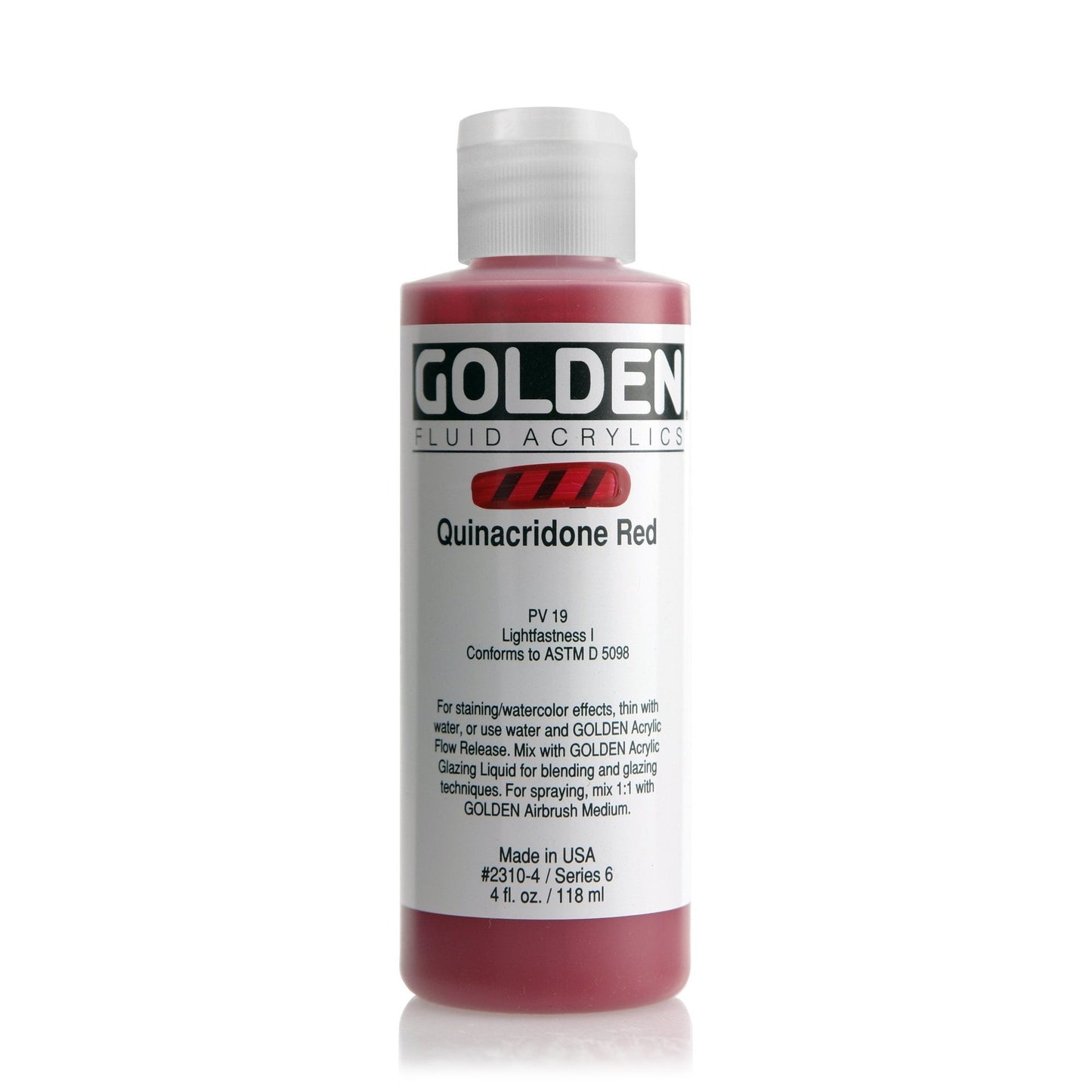 Golden Fluid Acrylic 118ml Quinacridone Red - theartshop.com.au