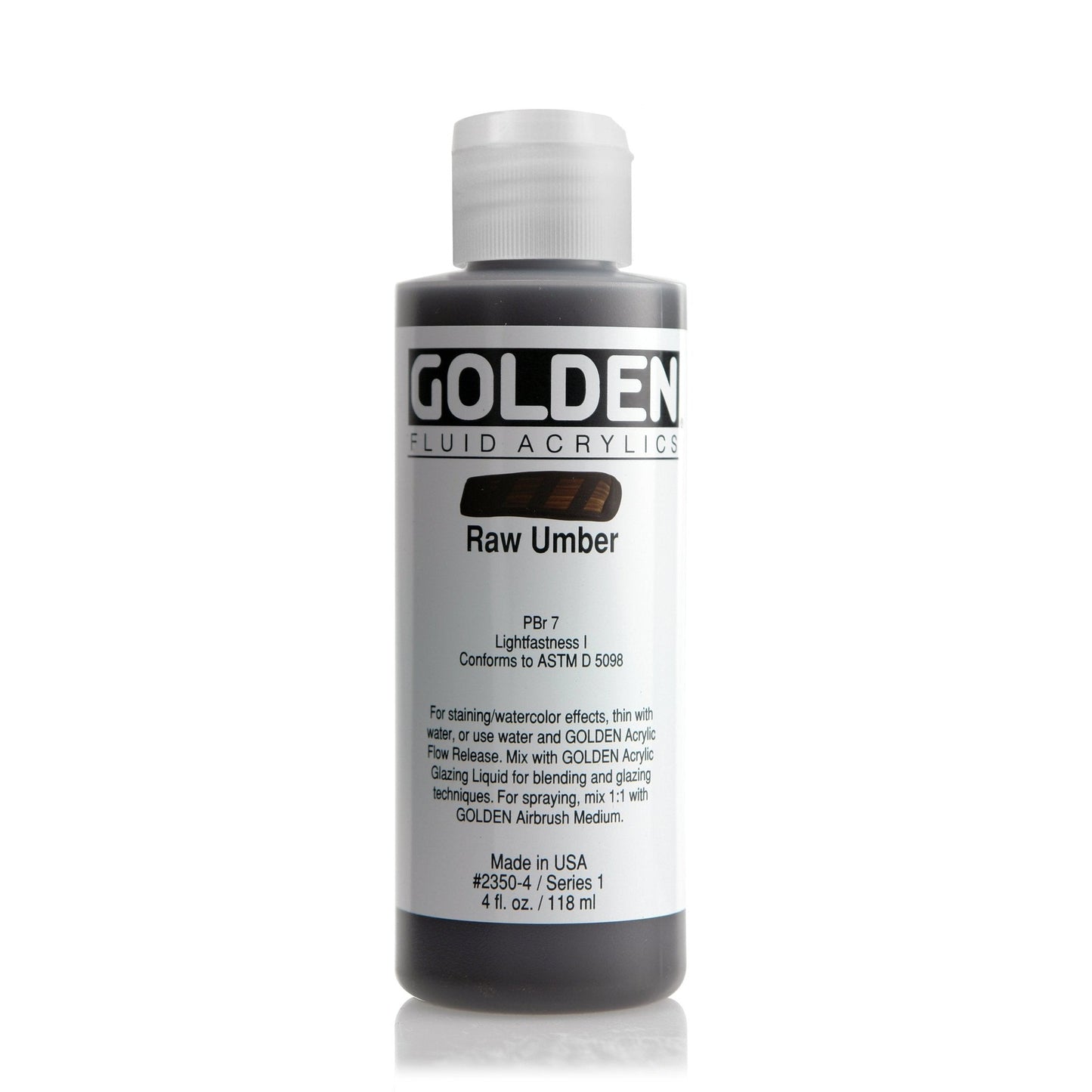 Golden Fluid Acrylic 118ml Raw Umber - theartshop.com.au