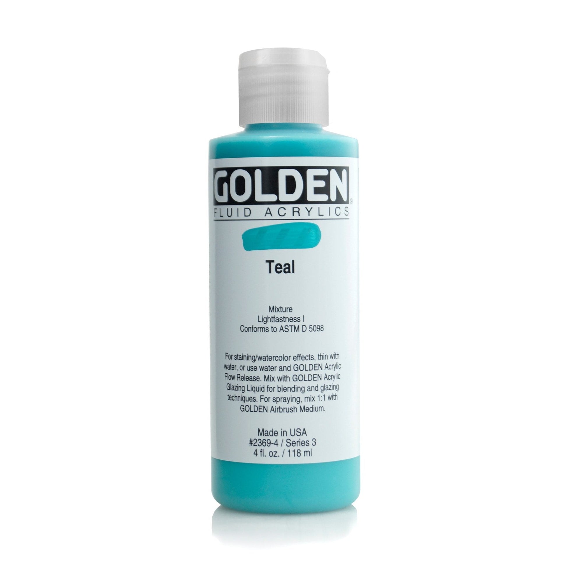 Golden Fluid Acrylic 118ml Teal - theartshop.com.au