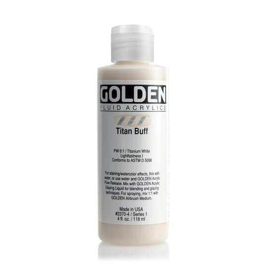 Golden Fluid Acrylic 118ml Titan Buff - theartshop.com.au