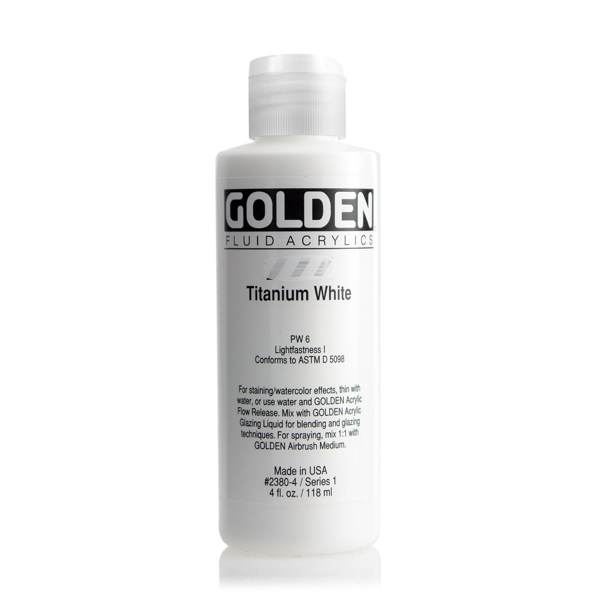 Golden Fluid Acrylic 118ml Titanium White - theartshop.com.au