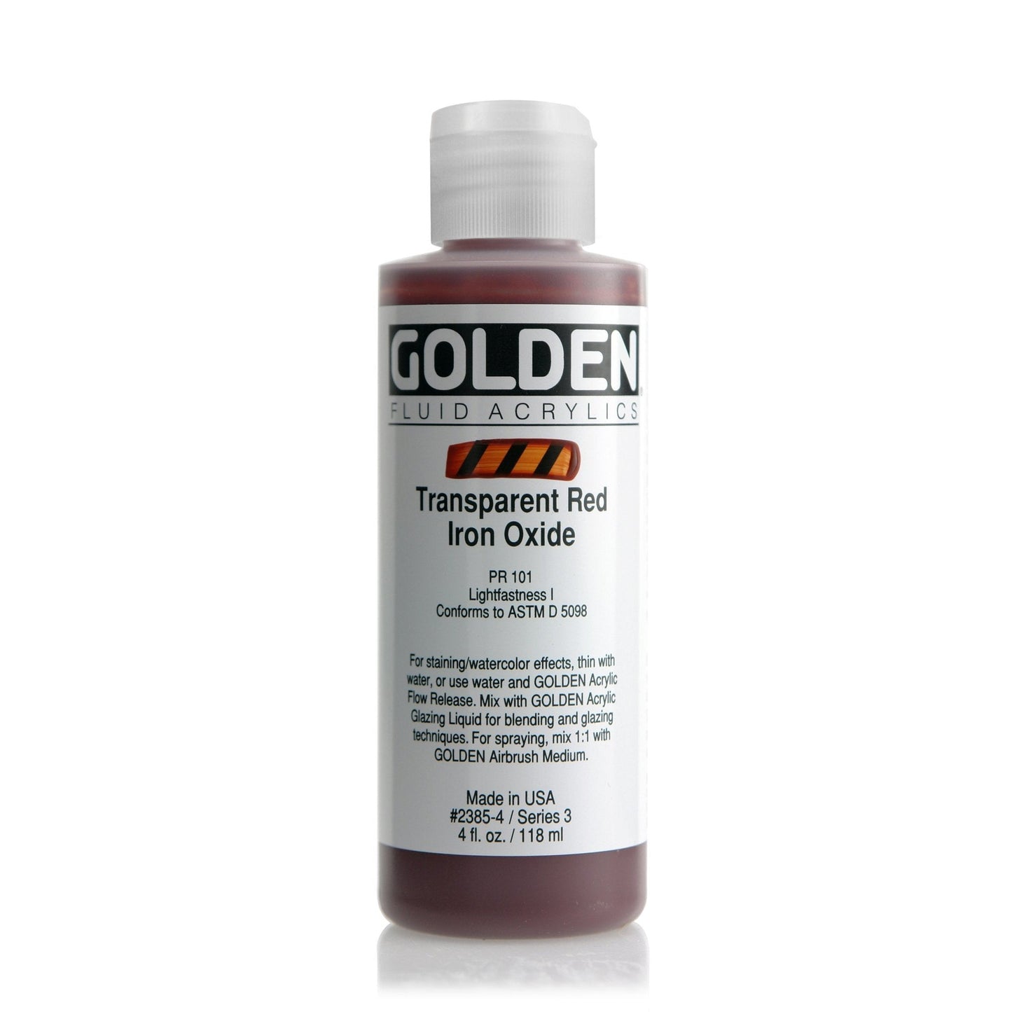 Golden Fluid Acrylic 118ml Transparent Red Iron Oxide - theartshop.com.au