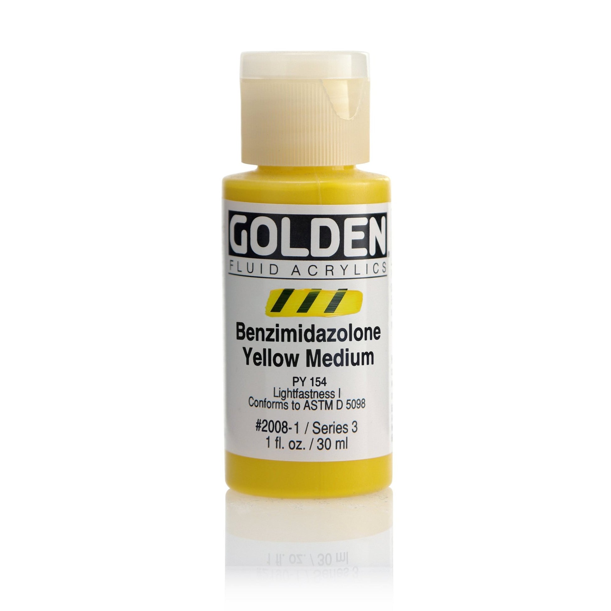 Golden Fluid Acrylic 30ml Benzimidazolone Yellow Medium - theartshop.com.au