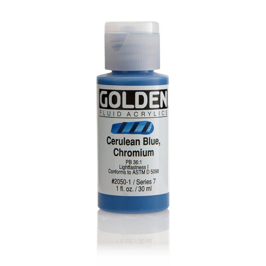 Golden Fluid Acrylic 30ml Cerulean Blue Chromium - theartshop.com.au