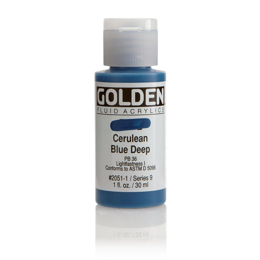 Golden Fluid Acrylic 30ml Cerulean Blue Deep - theartshop.com.au