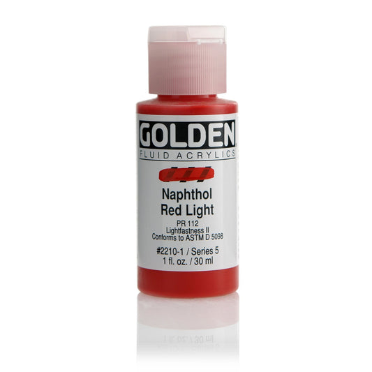 Golden Fluid Acrylic 30ml Napthol Red Light - theartshop.com.au