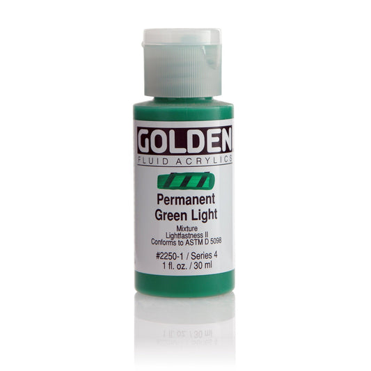 Golden Fluid Acrylic 30ml Permanent Green Light - theartshop.com.au