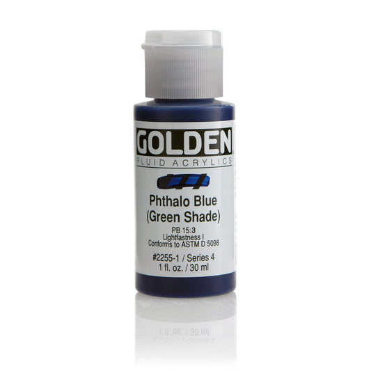 Golden Fluid Acrylic 30ml Phthalo Blue Green Shade - theartshop.com.au