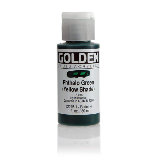 Golden Fluid Acrylic 30ml Phthalo Green Yellow Shade - theartshop.com.au